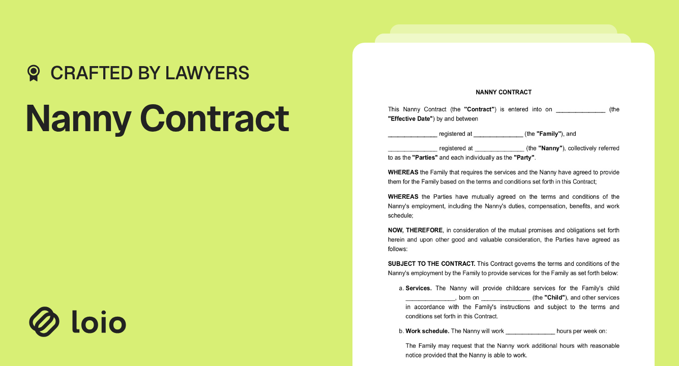Nanny Contract Preview