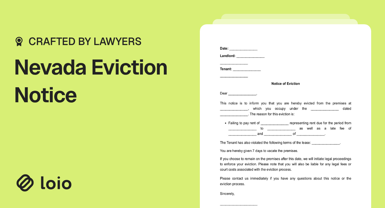 Nevada Eviction Notice Preview