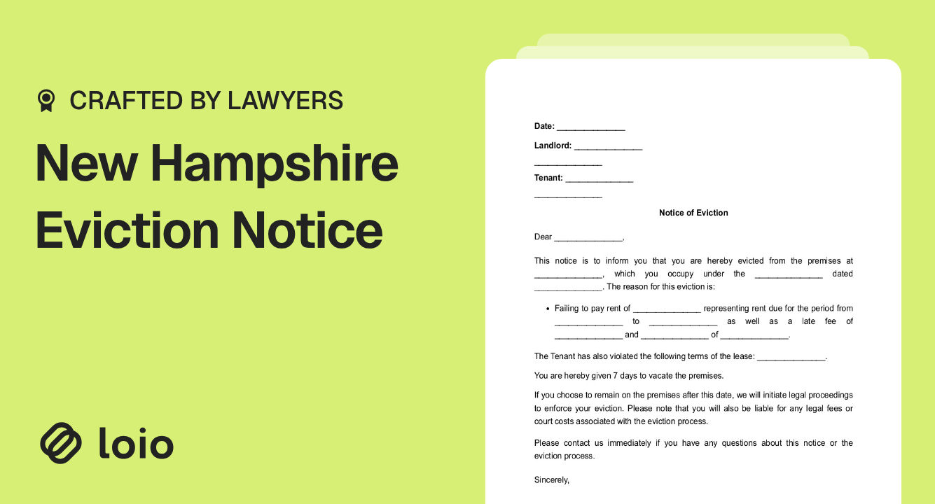 New Hampshire Eviction Notice Preview