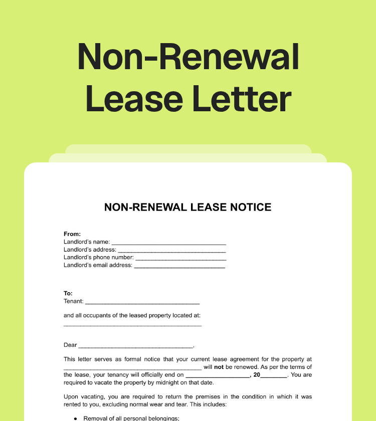 Non-Renewal Lease Letter  Preview