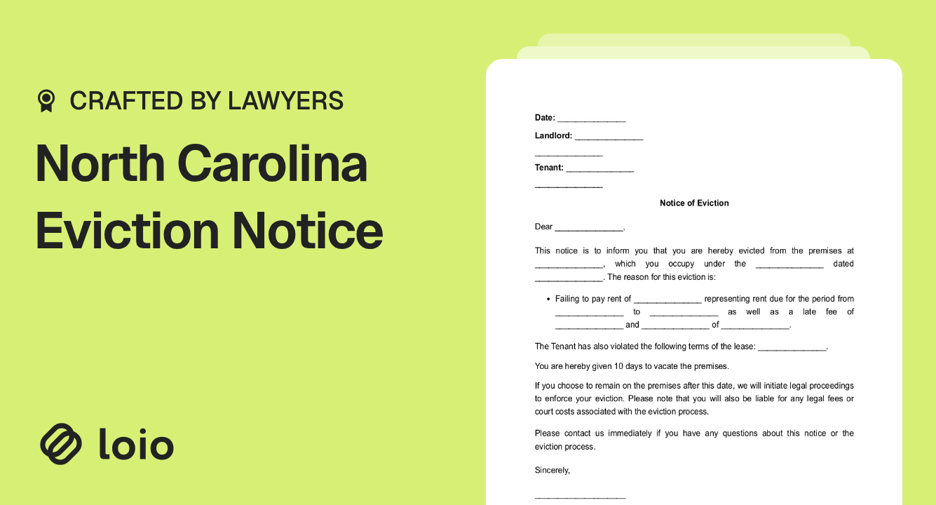 North Carolina Eviction Notice Preview