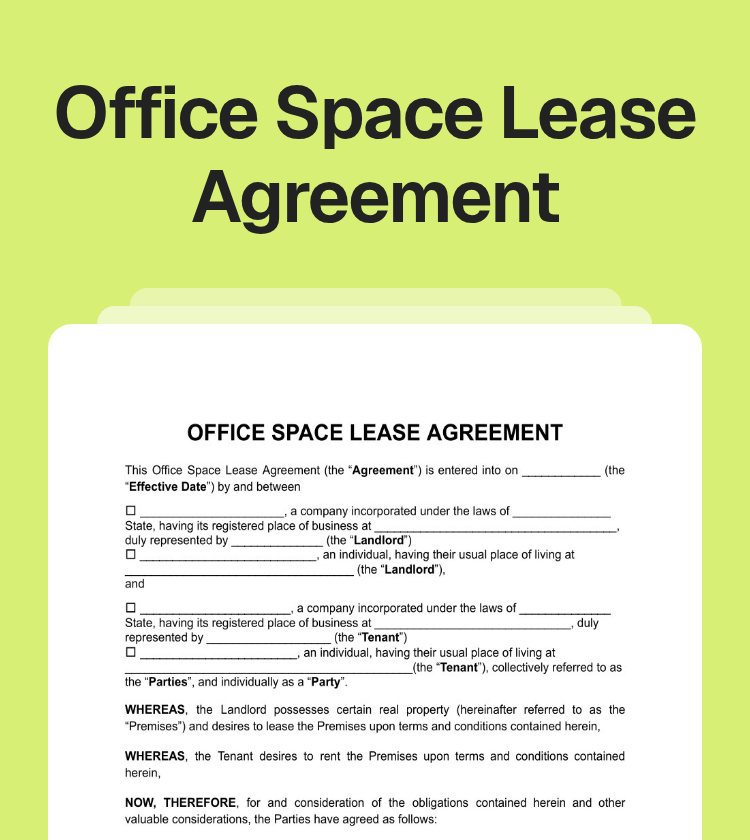Office Space Lease Agreement Preview