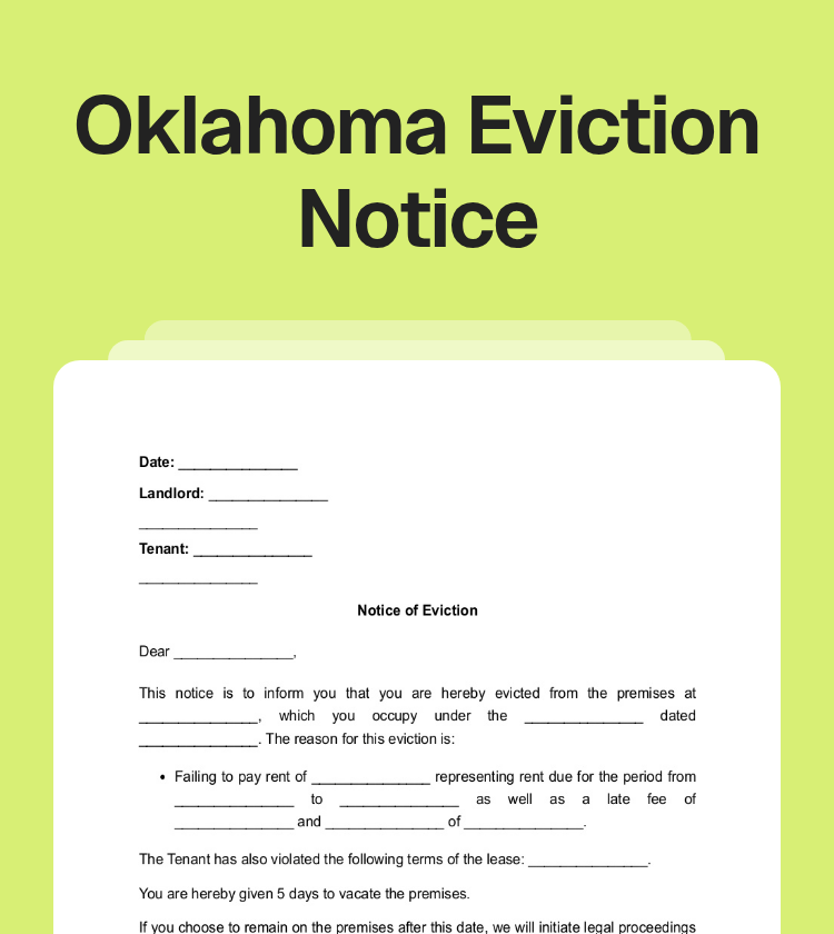 Oklahoma Eviction Notice Preview