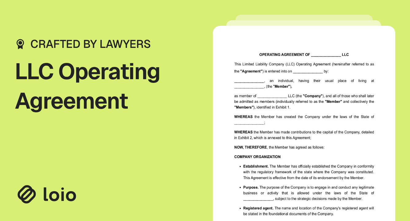 LLC Operating Agreement Preview