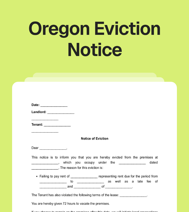 Oregon Eviction Notice Preview