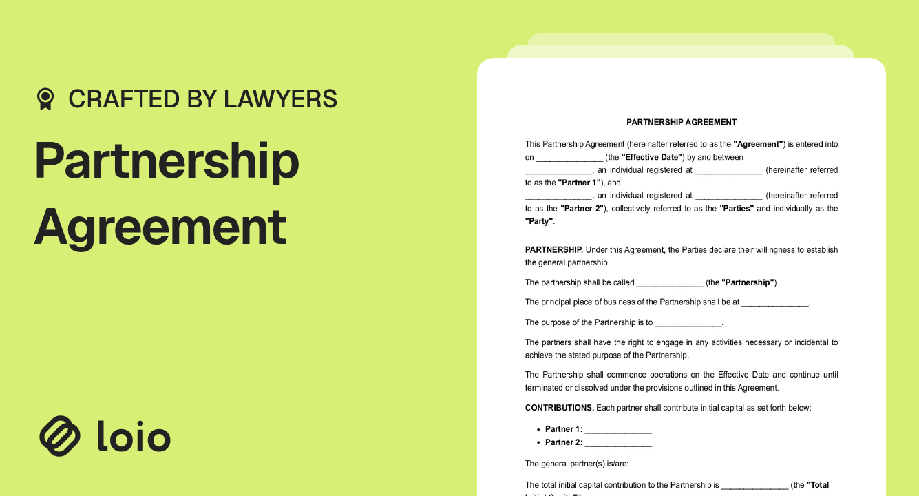 Partnership Agreement Preview