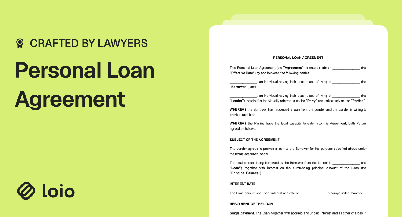 Personal Loan Agreement Preview