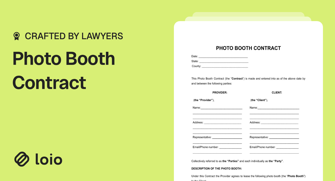 Photo Booth Contract Preview