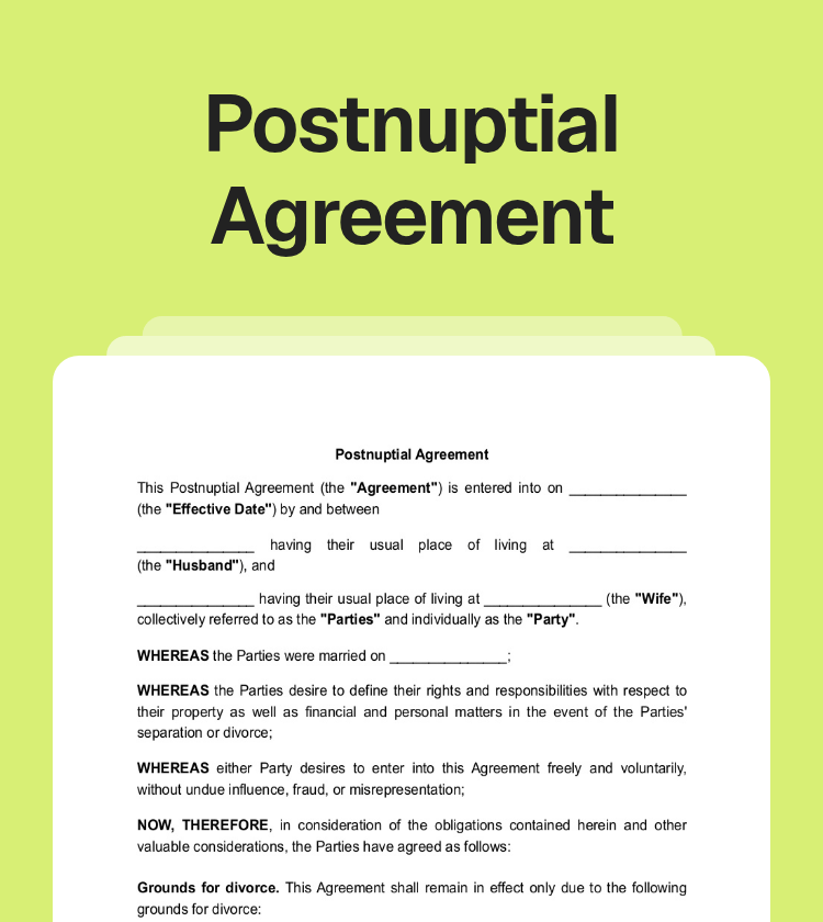Postnuptial Agreement Preview