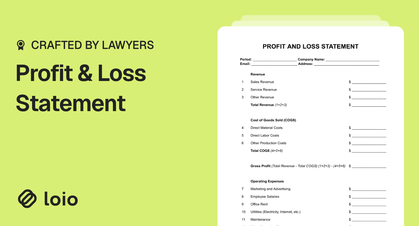 Profit & Loss Statement Preview