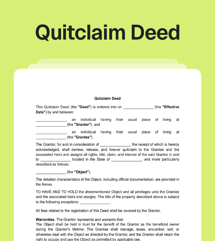 Quitclaim Deed Preview