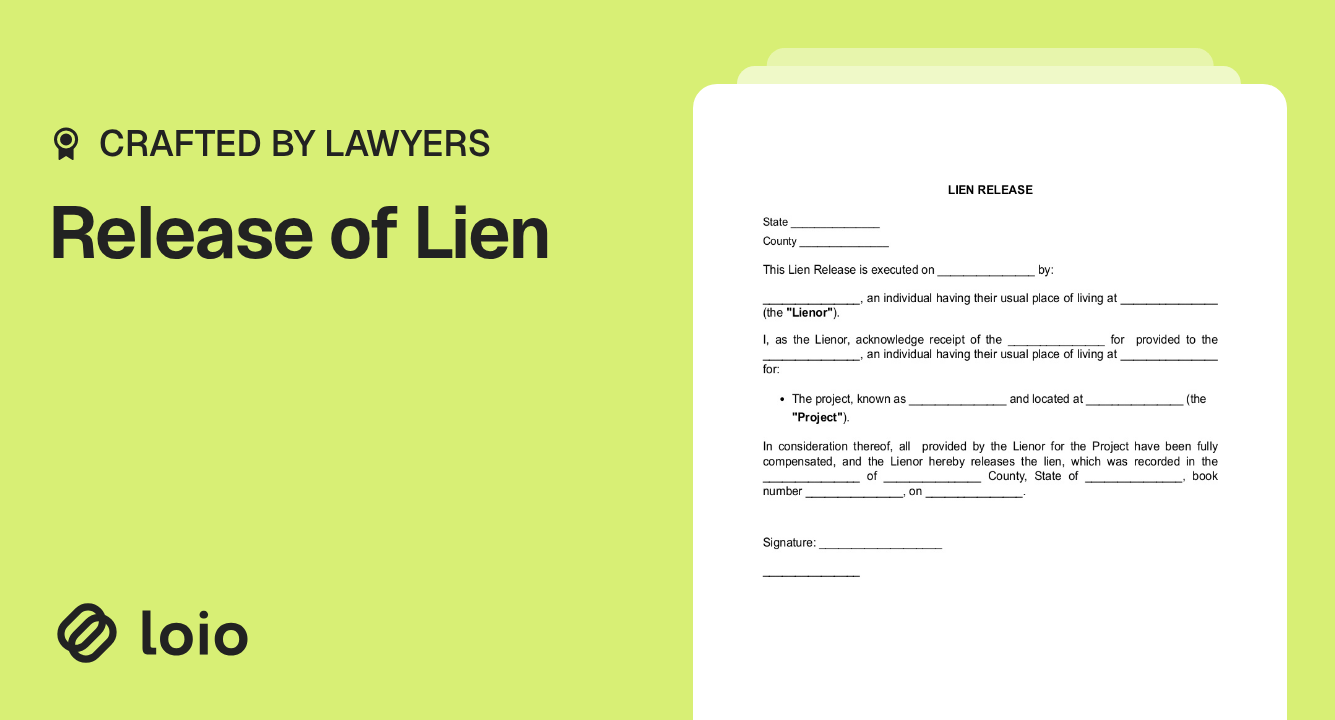 Release of Lien Preview