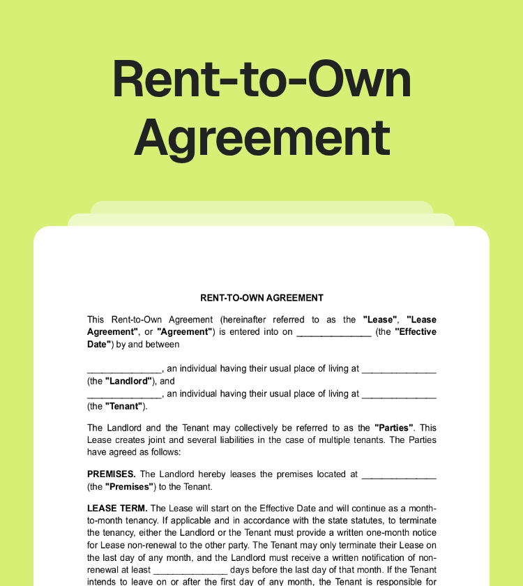 Rent-to-Own Agreement Preview