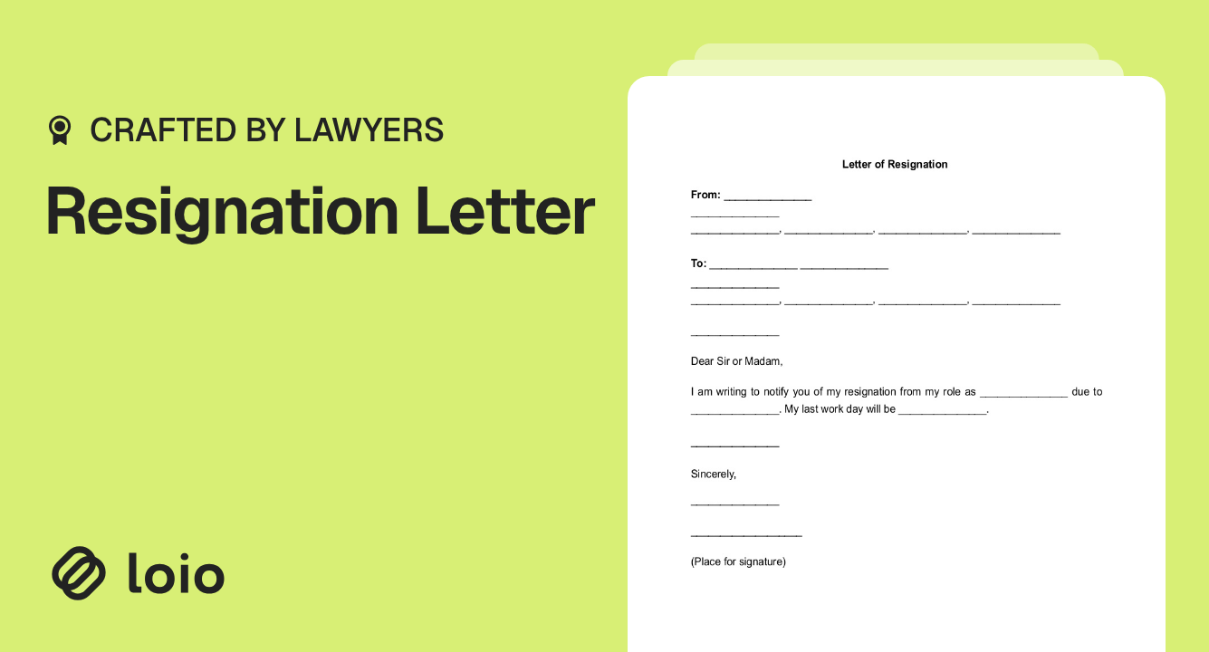 Resignation Letter Preview