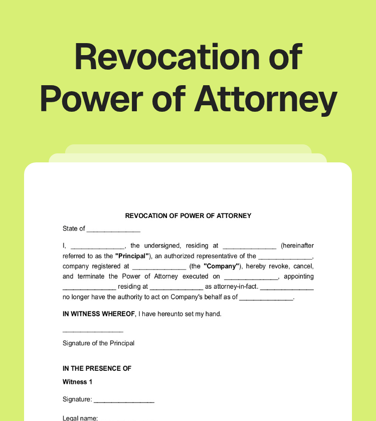 Revocation of Power of Attorney Preview