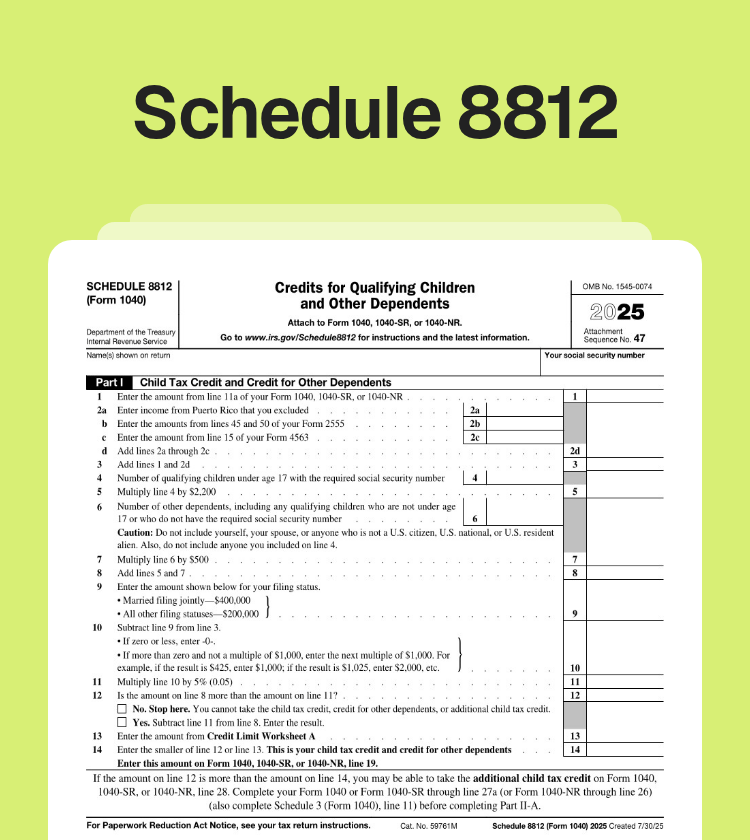 Schedule 8812 Preview