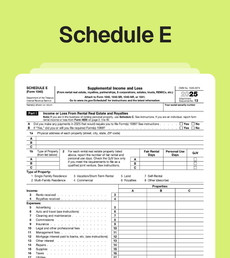 Schedule E Preview