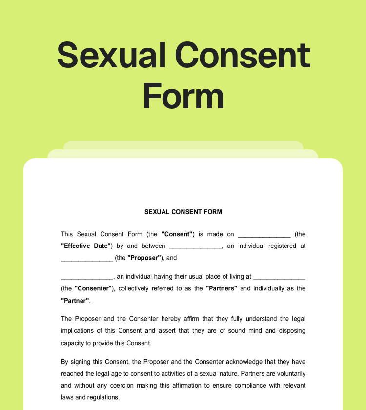Sexual Consent Form Preview