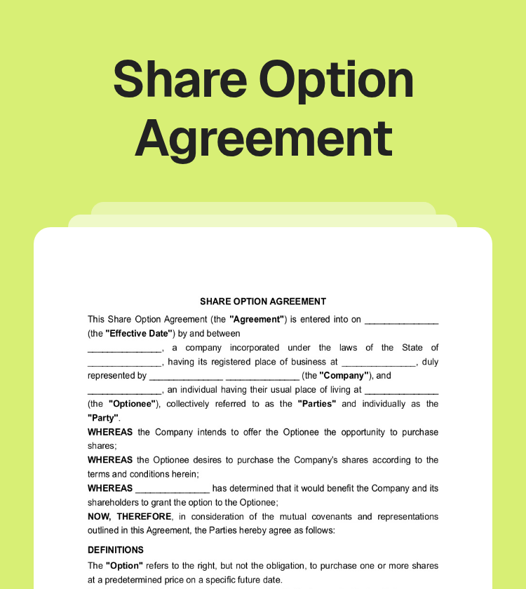 Share Option Agreement Preview