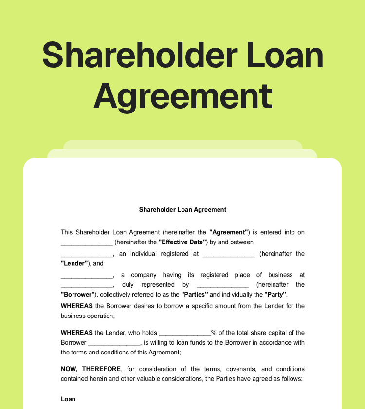Shareholder Loan Agreement Preview
