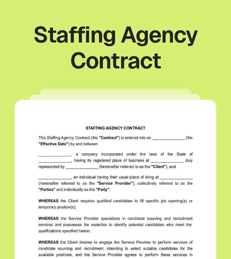 Staffing Agency Contract Preview