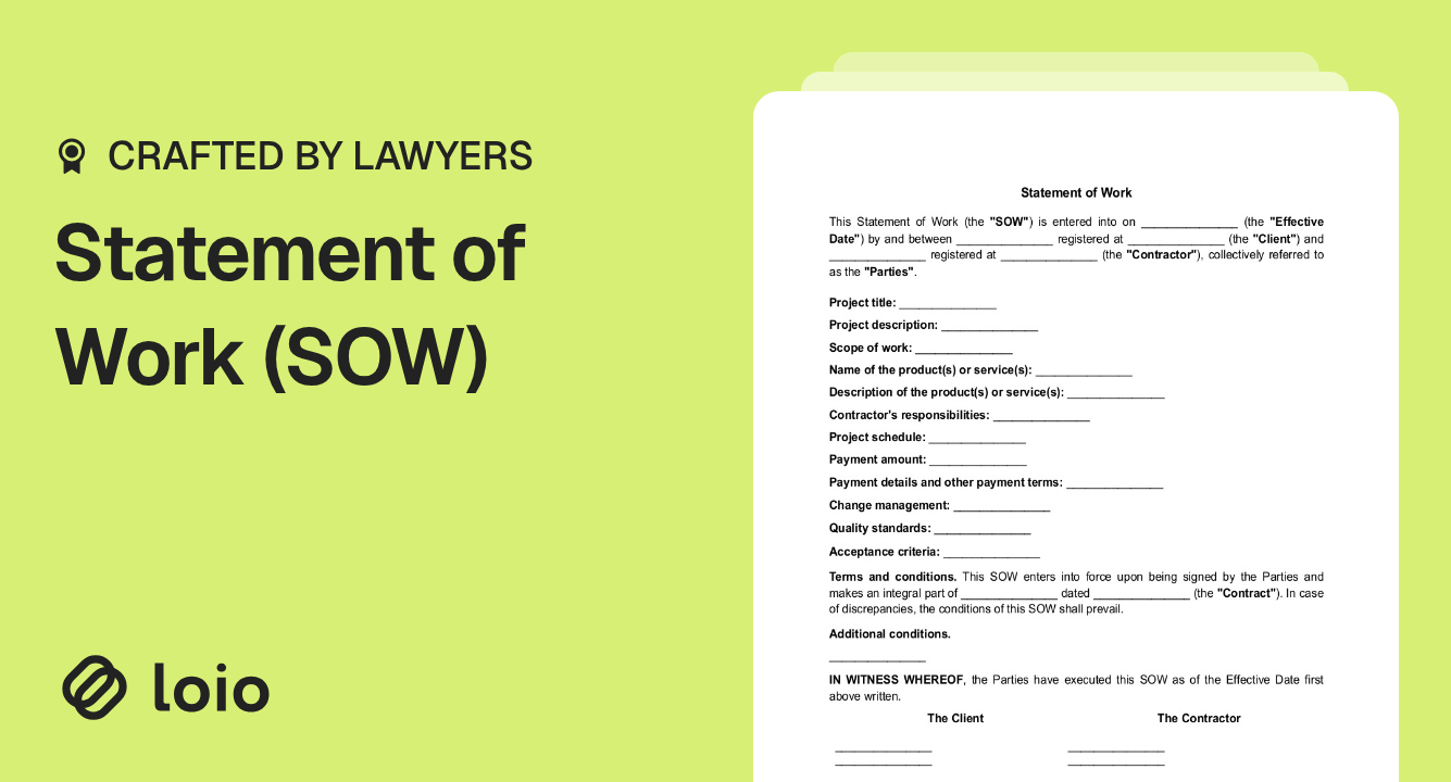 Statement of Work (SOW) Preview