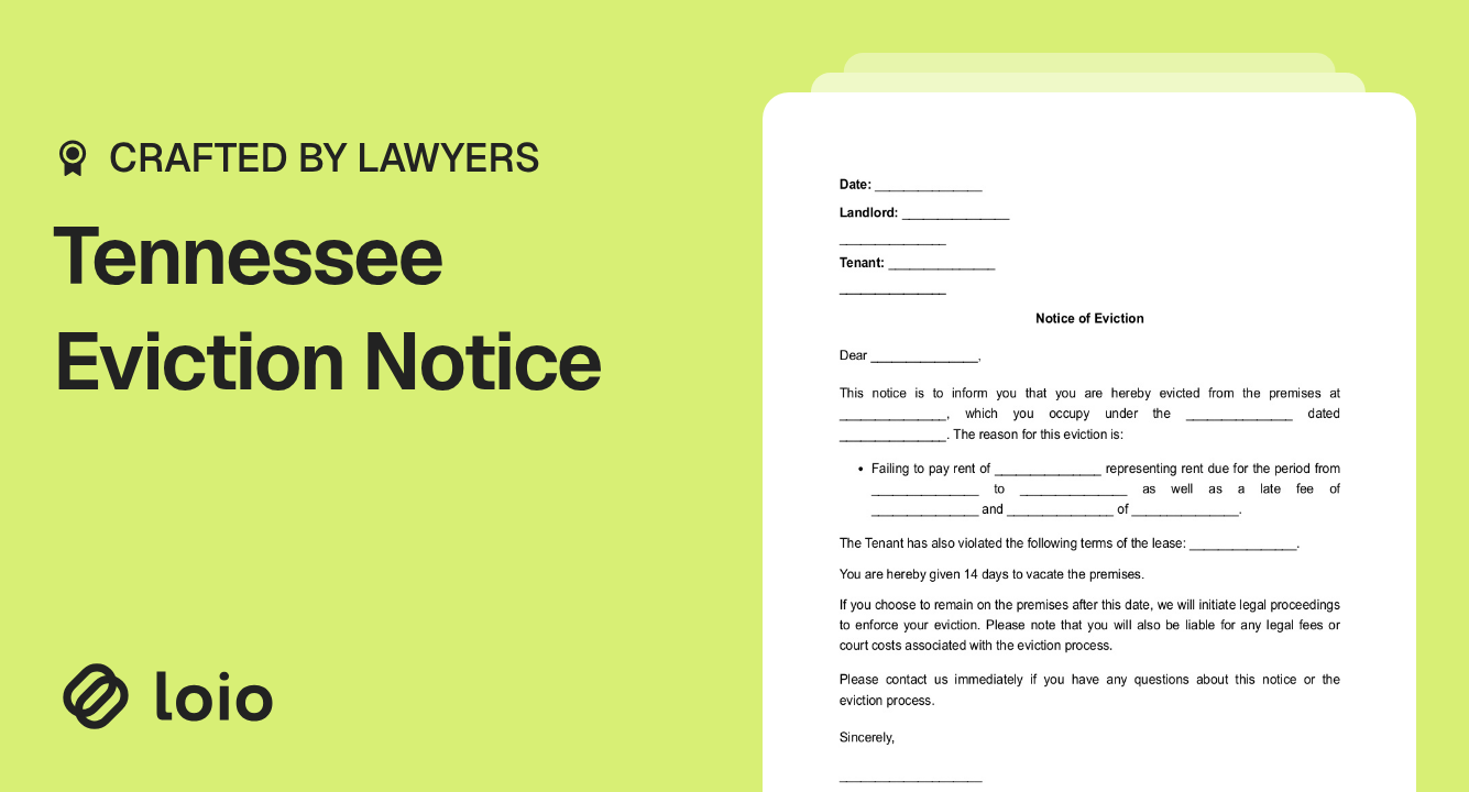 Tennessee Eviction Notice Preview