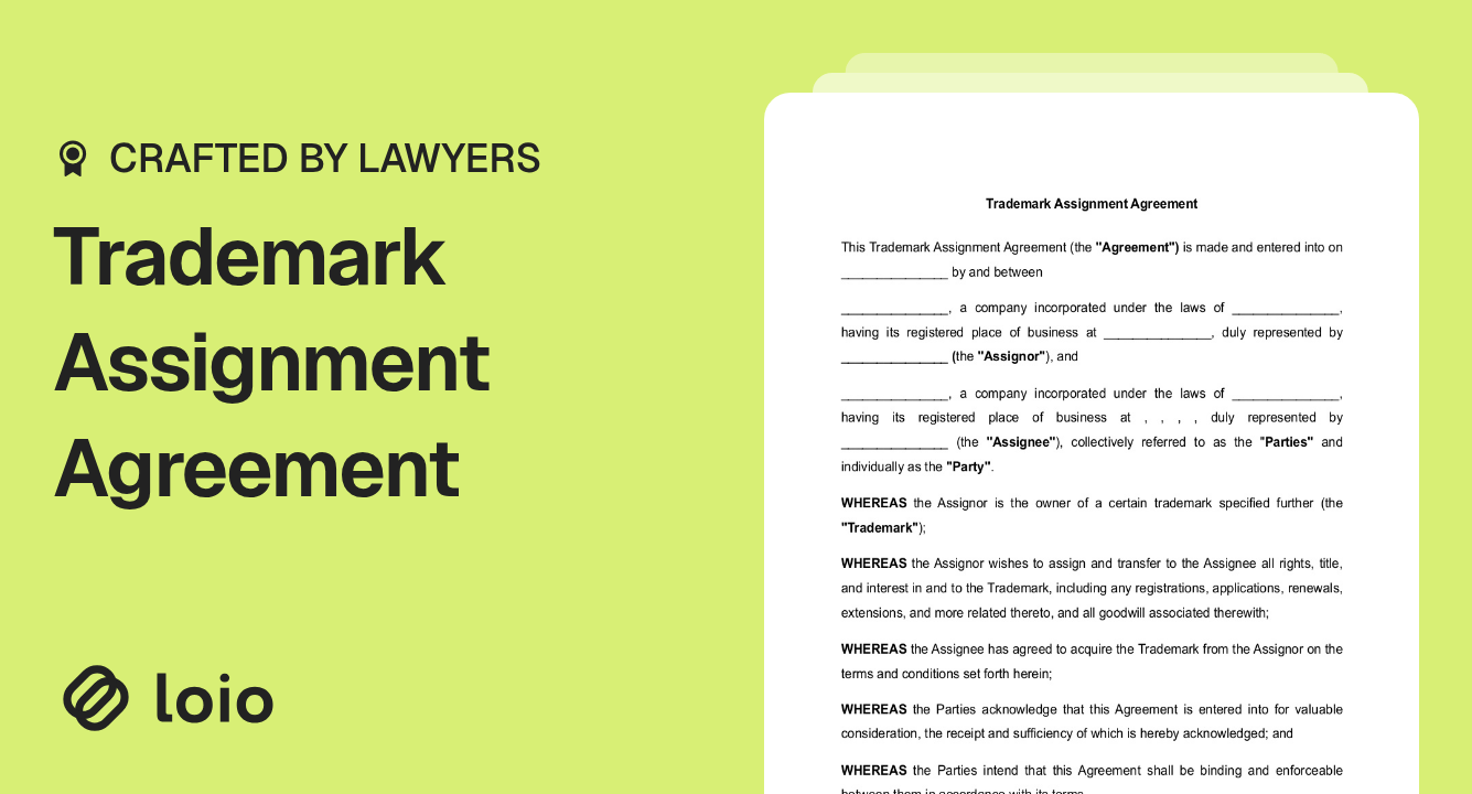 Trademark Assignment Agreement Preview