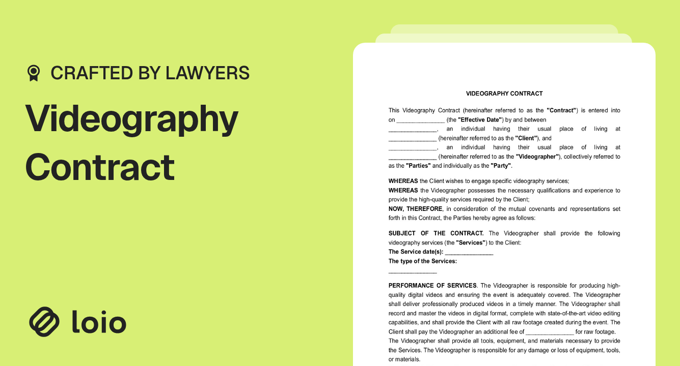 Videography Contract Preview