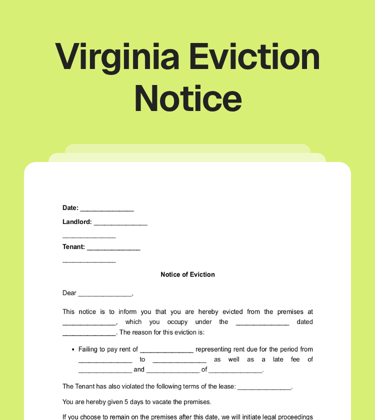 Virginia Eviction Notice Preview