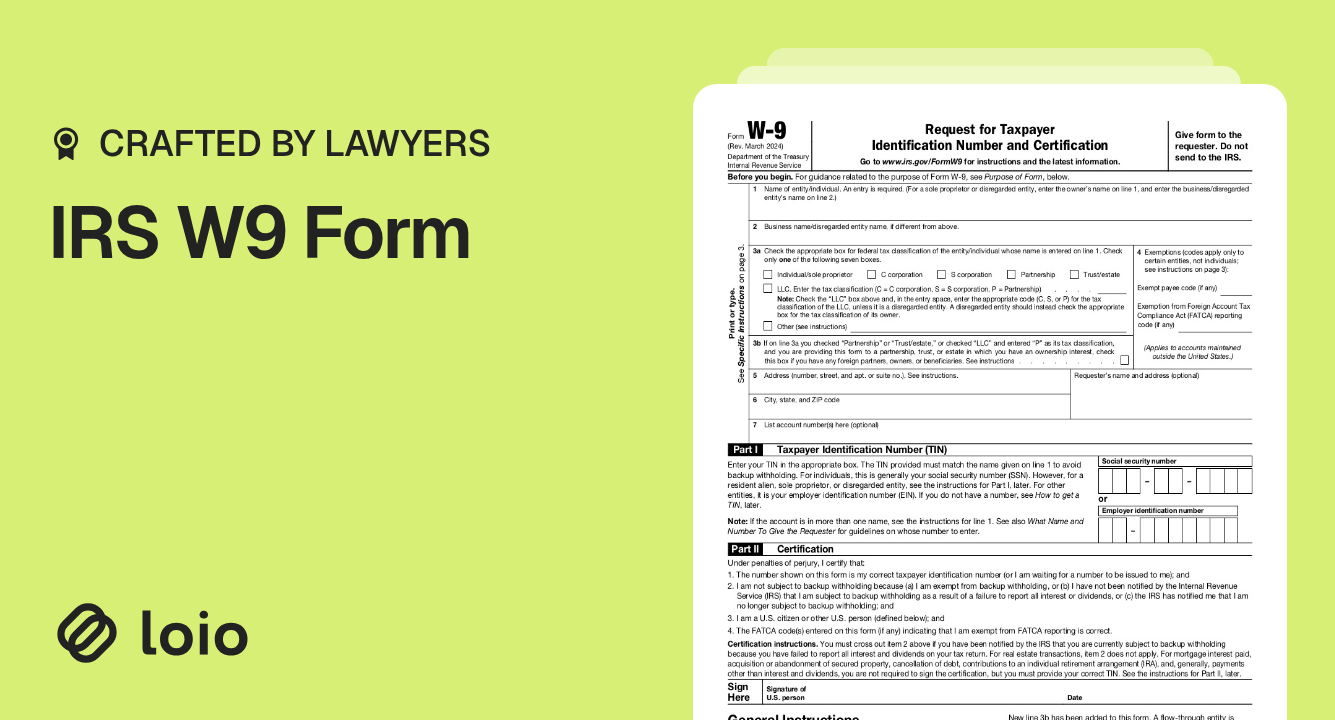 IRS W9 Form Preview