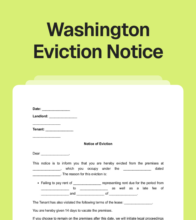 Washington Eviction Notice Preview