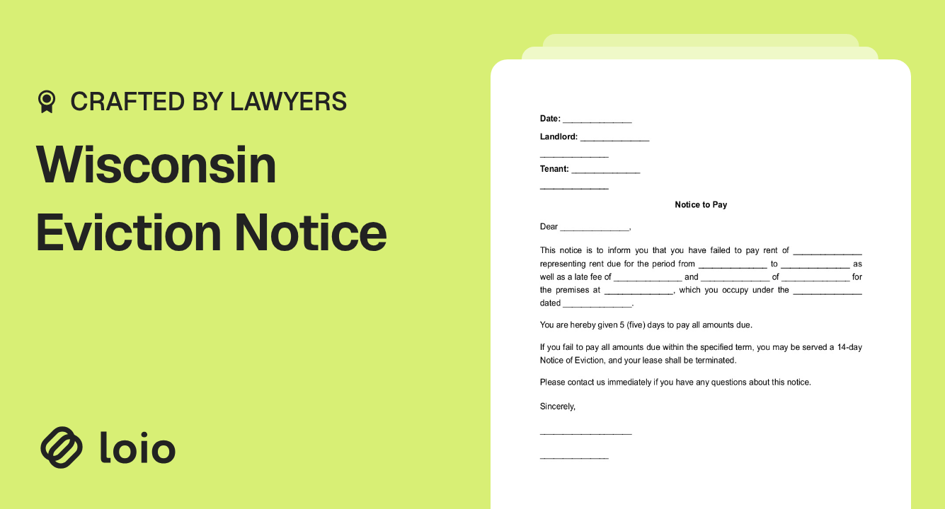 Wisconsin Eviction Notice Preview