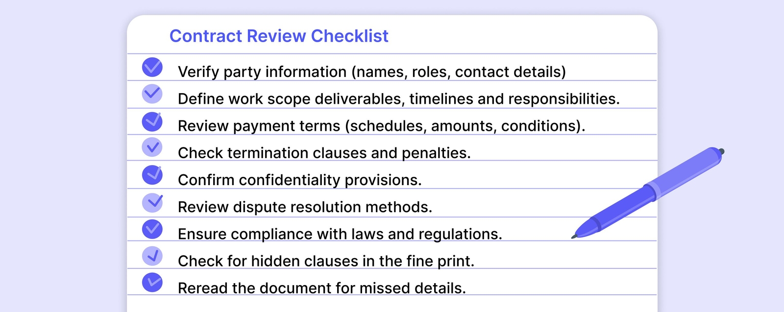 review a contract
