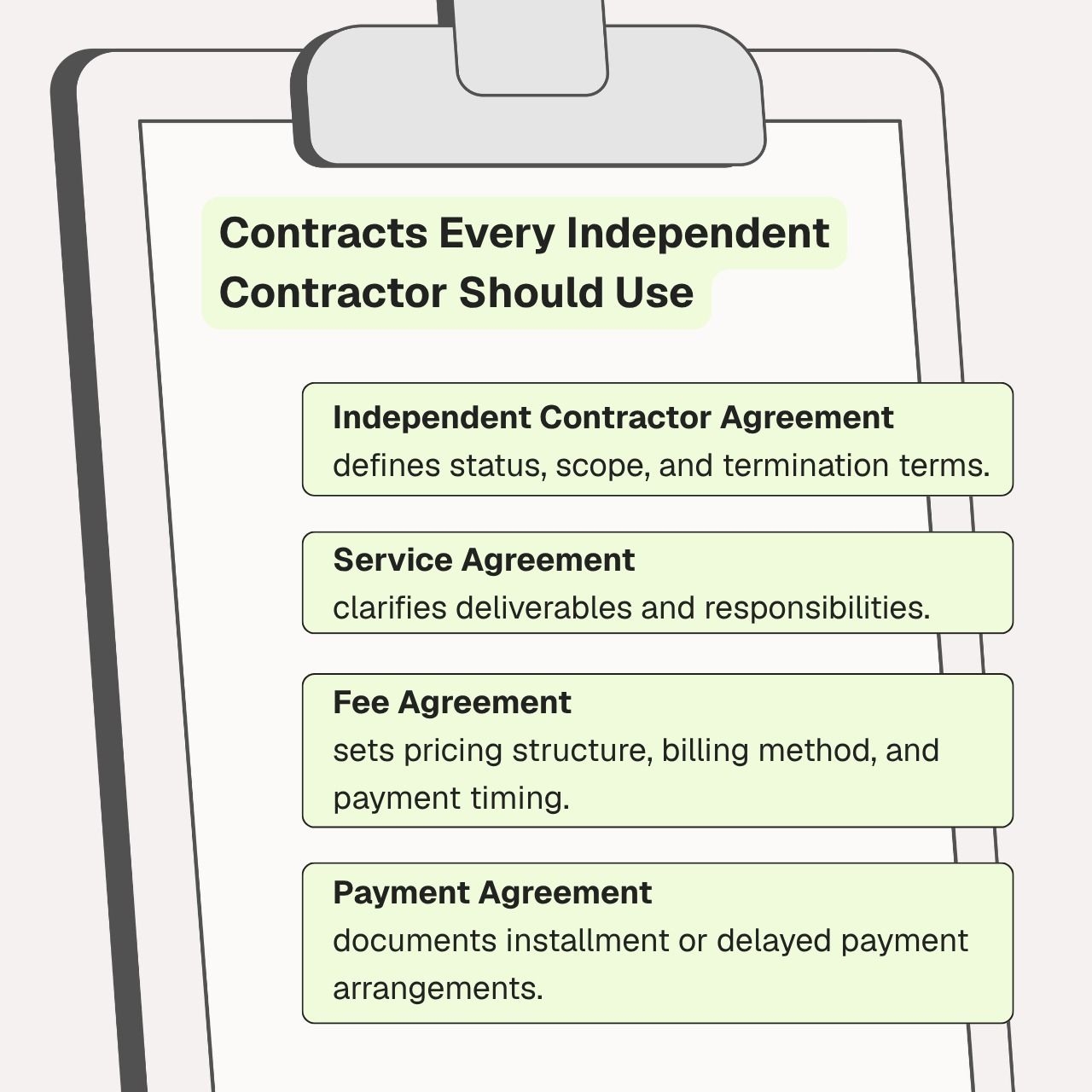 Contracts every independent contractor should use
