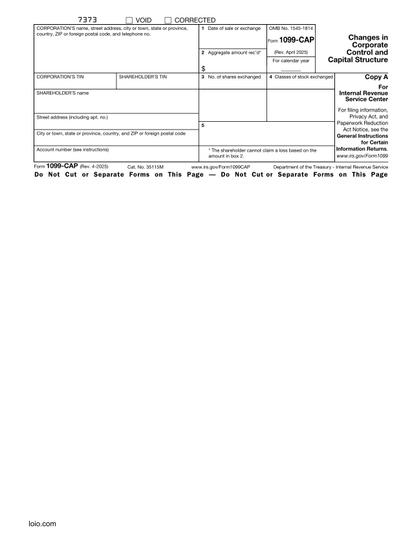 Form 1099-CAP Preview