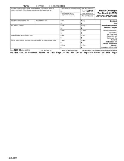 Form 1099-H Preview