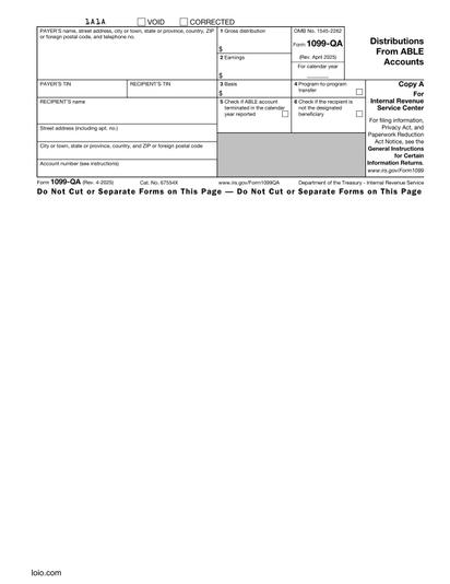 Form 1099-QA Preview