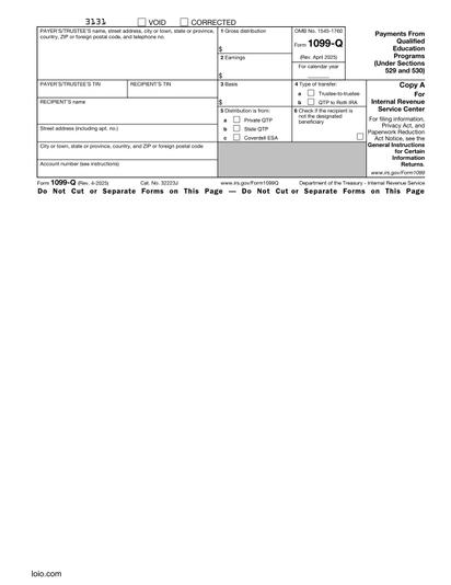 Form 1099-Q Preview