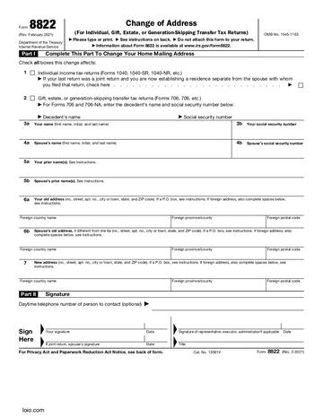 Form 8822