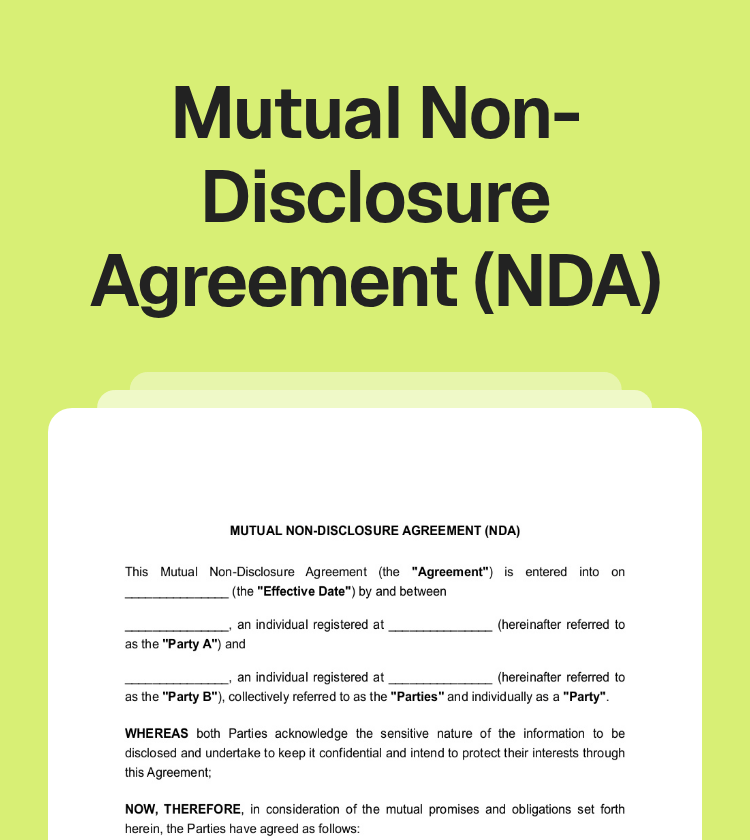 Mutual Non-Disclosure Agreement (NDA) Preview Mutual Non-Disclosure Agreement (NDA) Preview
