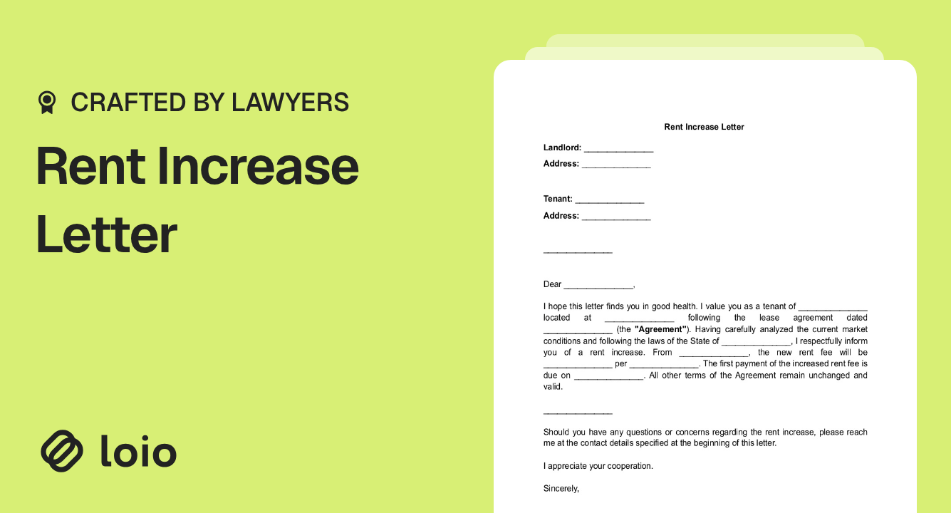 Rent Increase Letter Preview Rent Increase Letter Preview