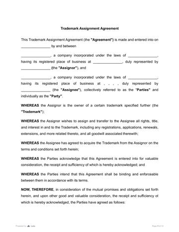 Trademark Assignment Agreement