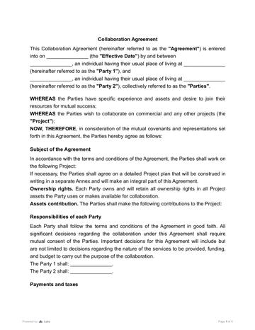 Collaboration Agreement