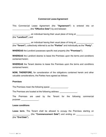Commercial Lease Agreement